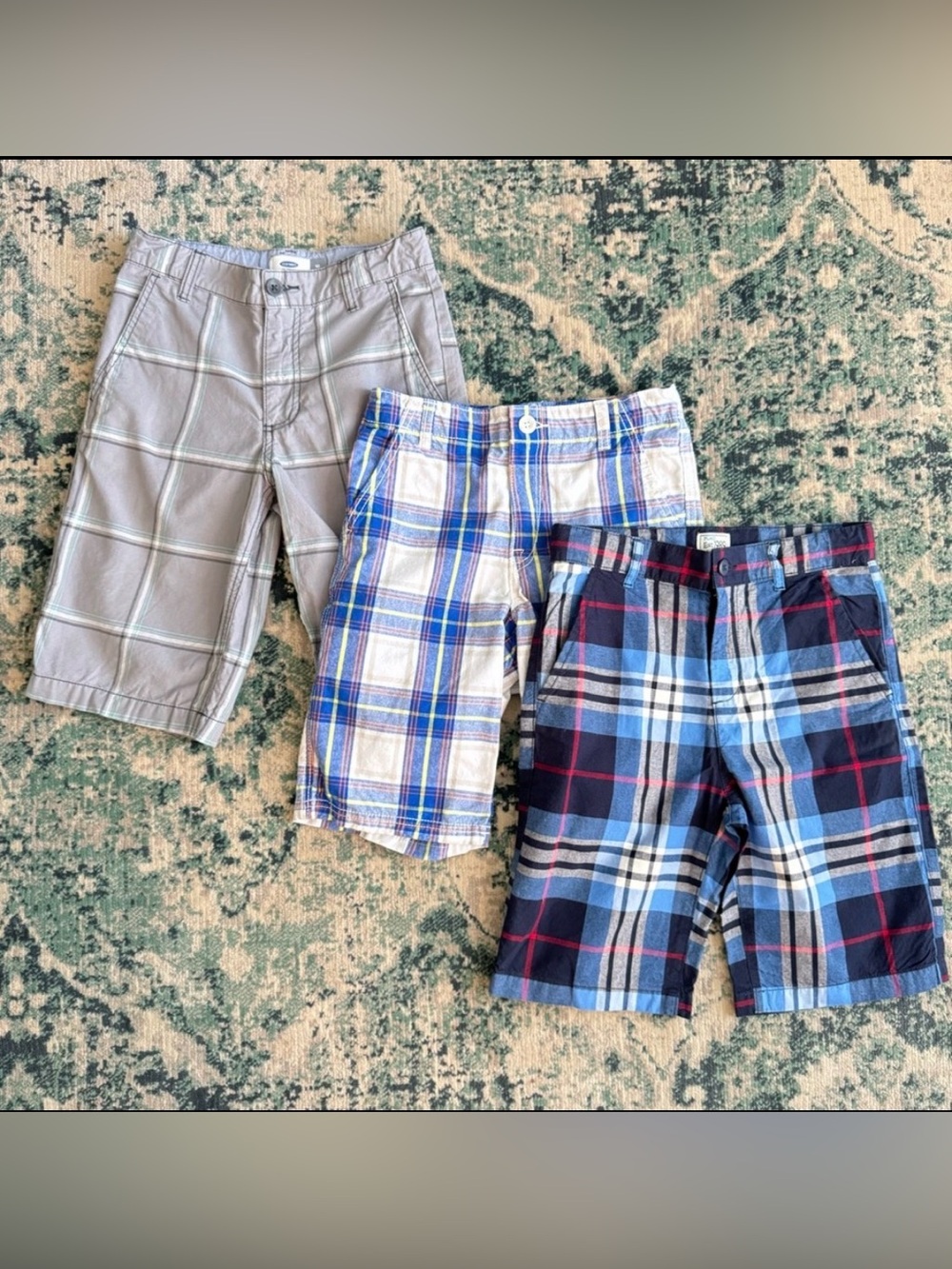 Set of Three Boys Plaid Shorts Size 10